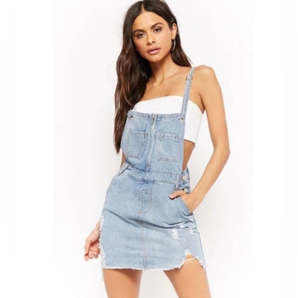 Emory Park denim jean overalls dress size small